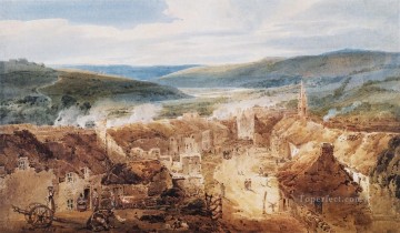 Vill scenery Thomas Girtin watercolor Oil Paintings